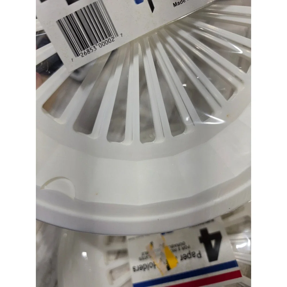 Set of 16 White Plastic Paper Plate Holders 9 Inch Reusable BBQ‎ Picnic USA Made